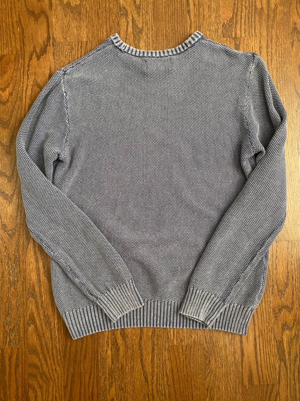 COASTAORO Textured Knit Cotton Sweater Men’s Size L Gray Crewneck Pullover - Picture 7 of 9
